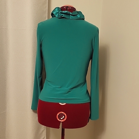 Joseph Ribkoff Emerald Green Dressy Shirt - Picture 5 of 10